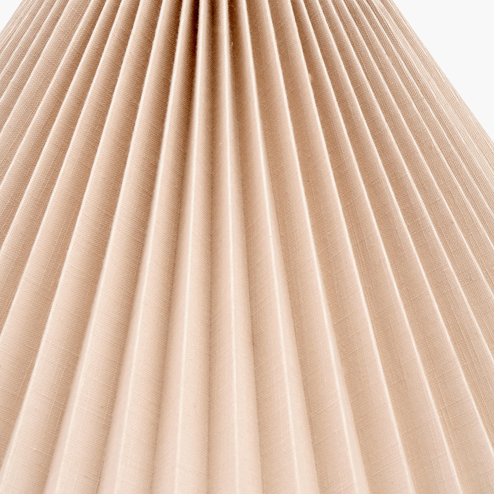 Natural Linen Hard Pleat Tapered Lampshade