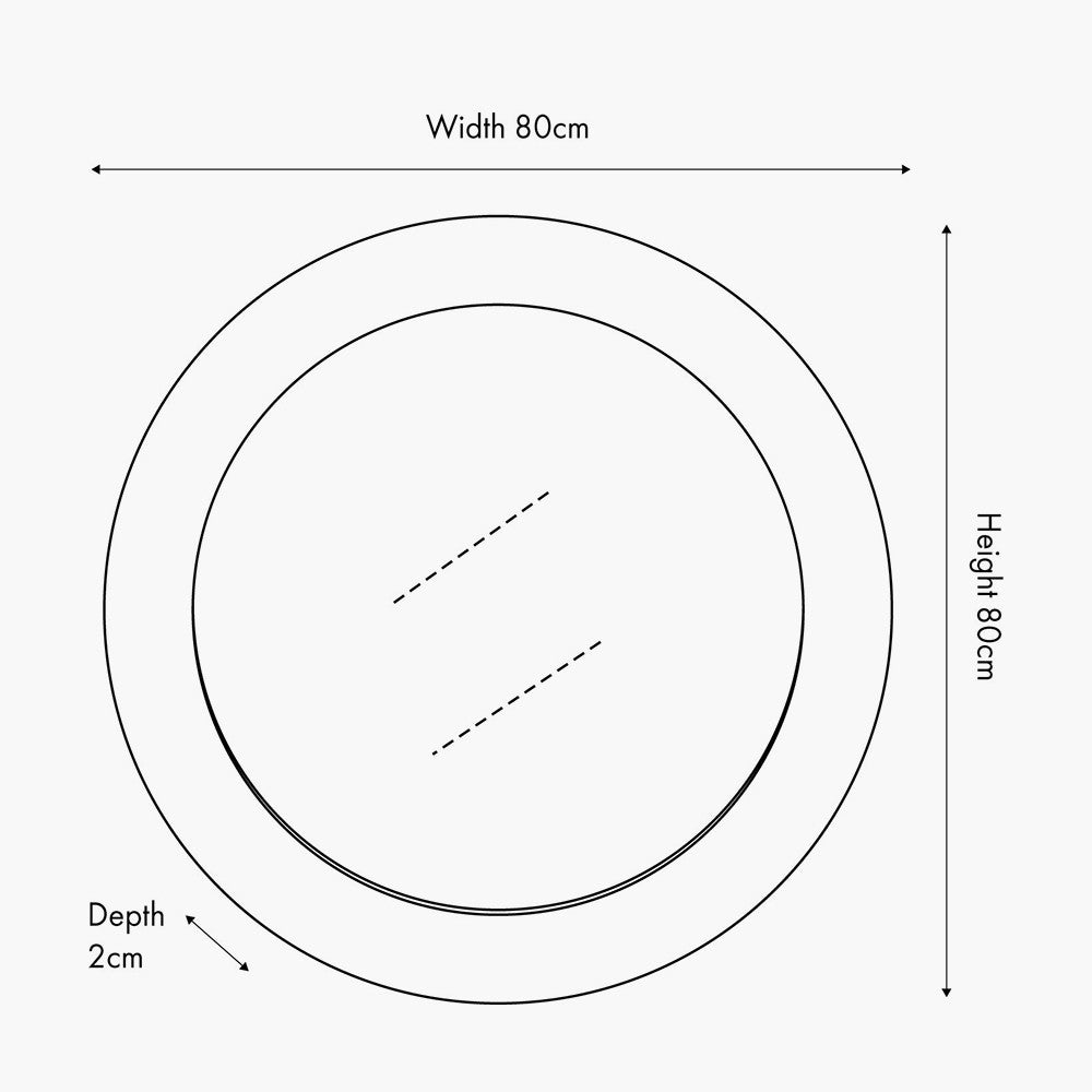 Tivoli Travertine Effect Veneer Round Wall Mirror