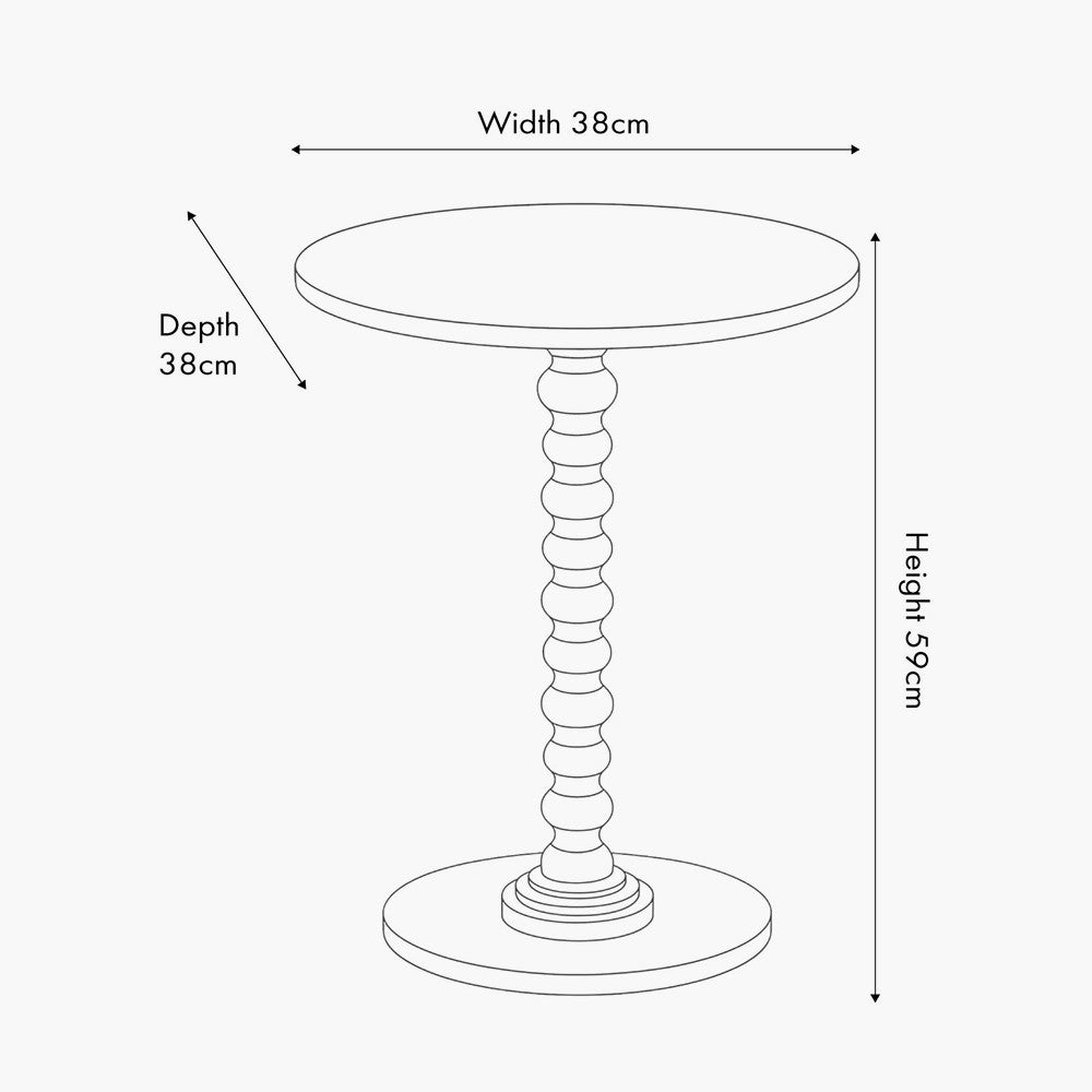 Margot Wood Bobble Side Table