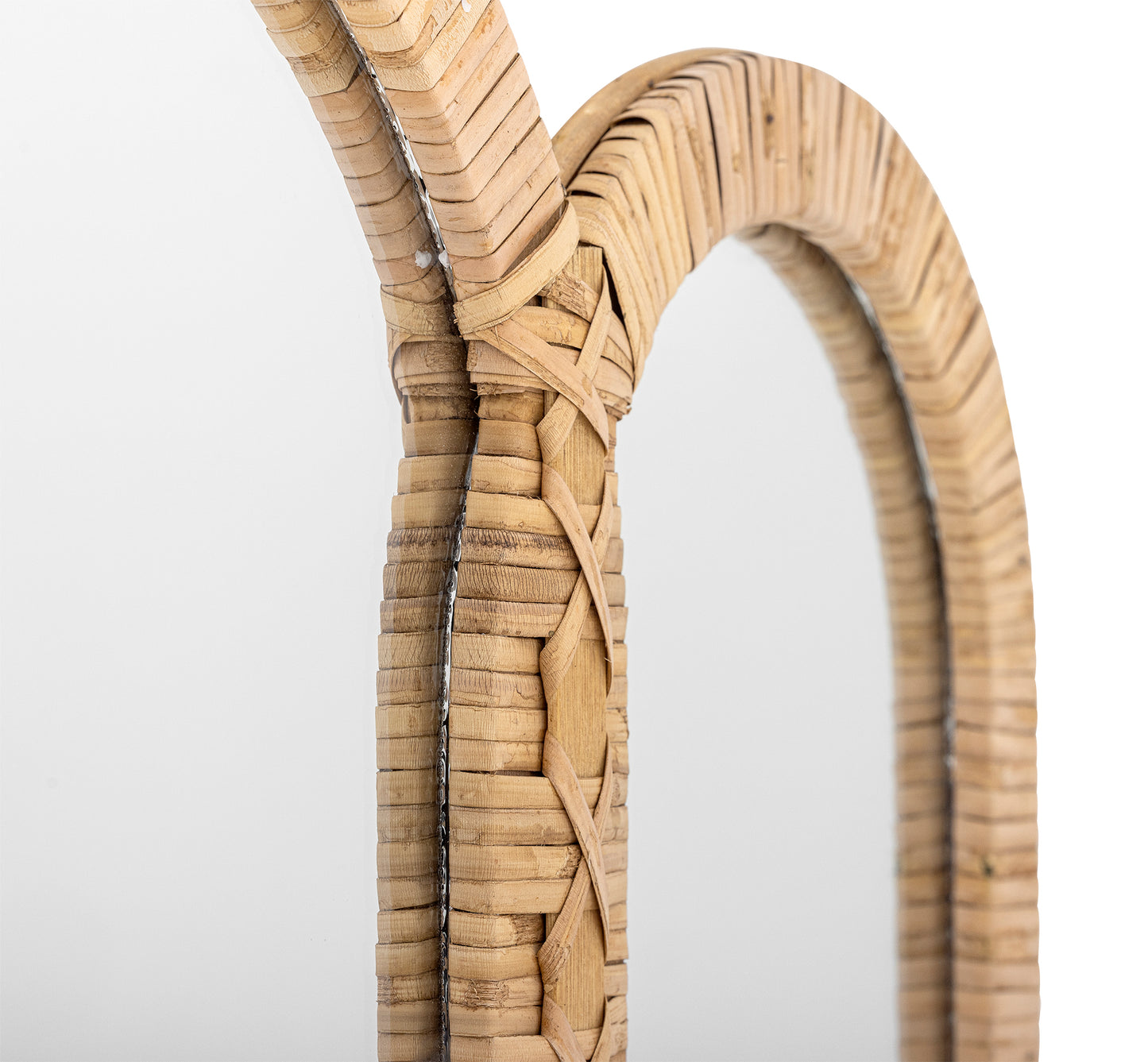 Cardiz Wall Mirror, Nature, Rattan
