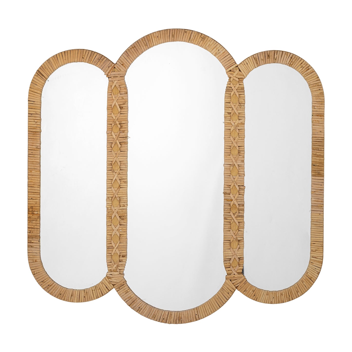 Cardiz Wall Mirror, Nature, Rattan