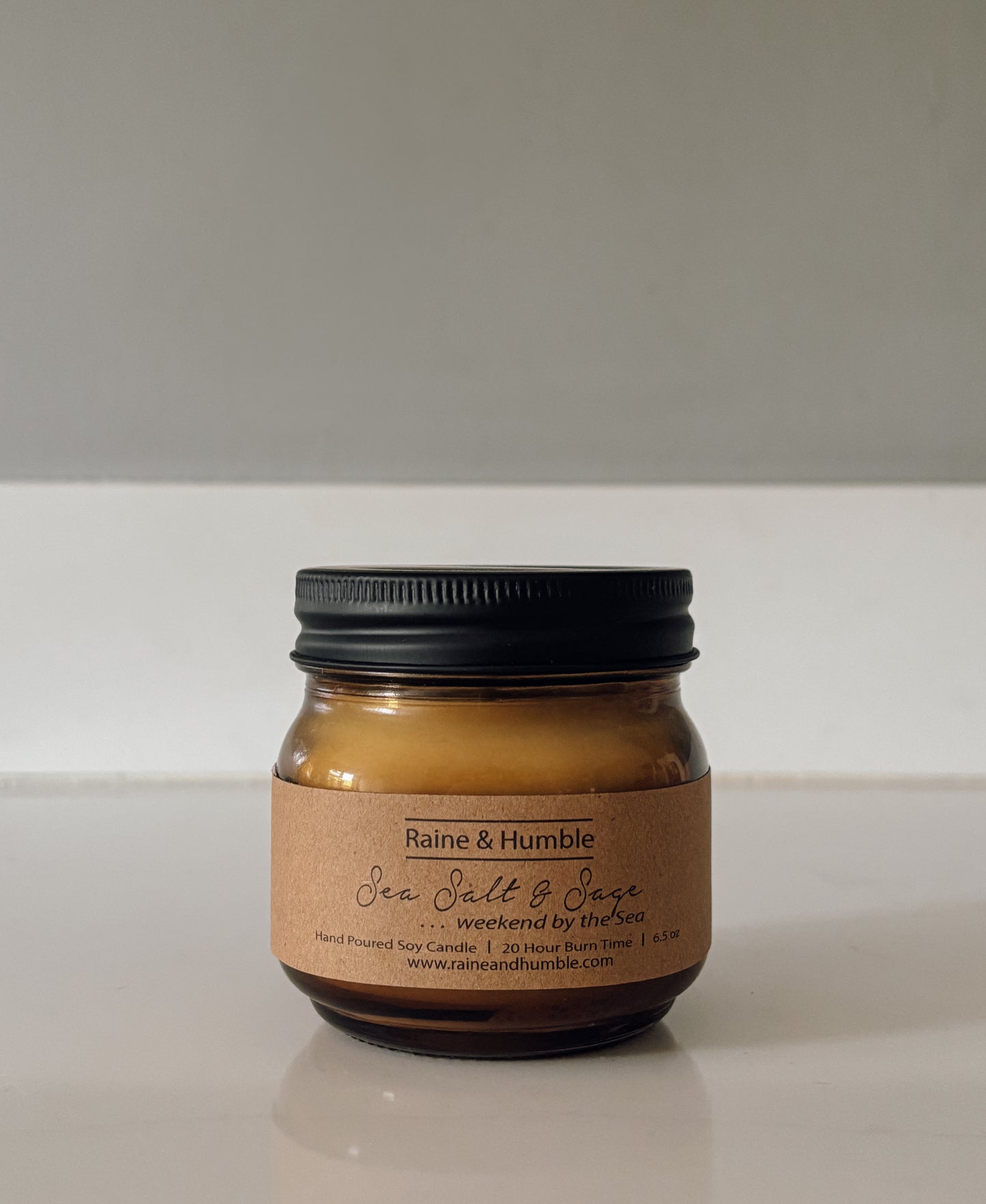Soy Wax Scented Candle – Sea Salt & Sage