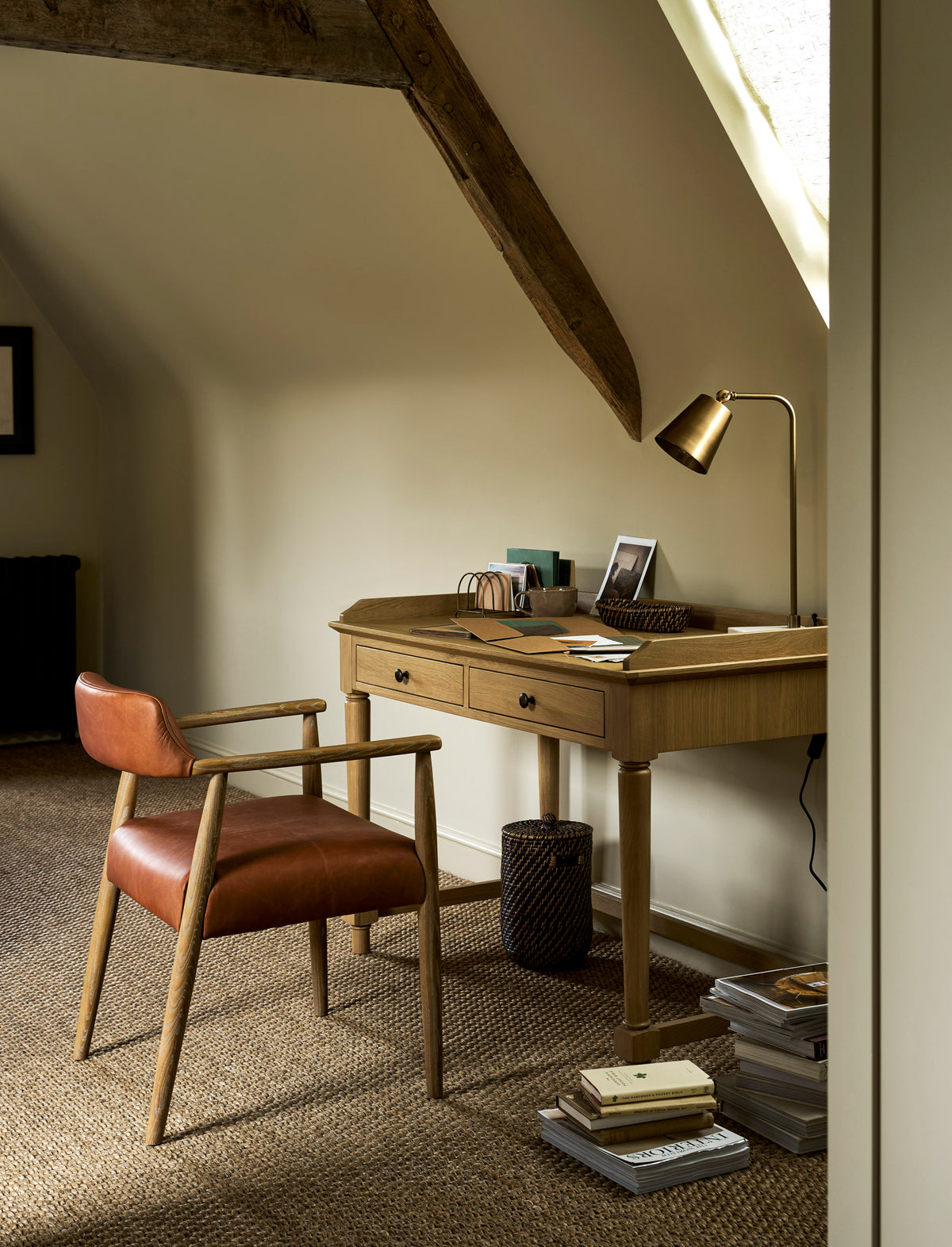 Oakwoth Desk - Oak Wood, Natural