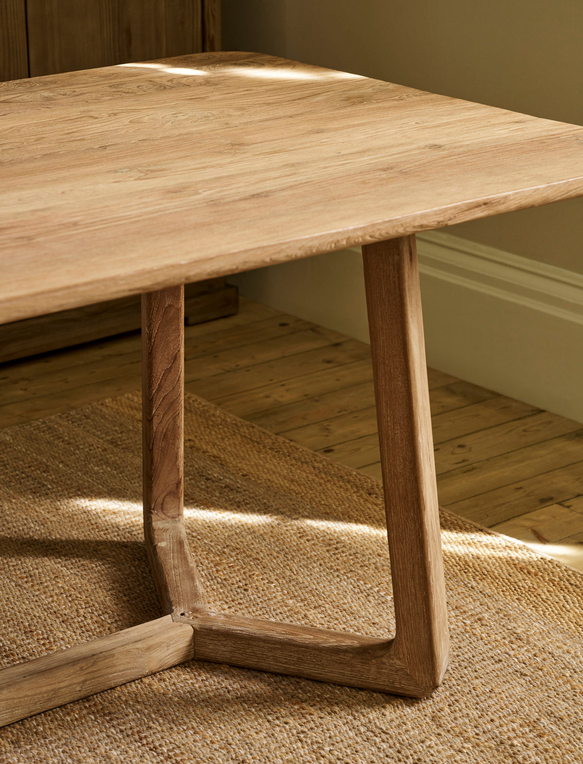 Knightwood Dining Table - Reclaimed Teak, Natural Grey