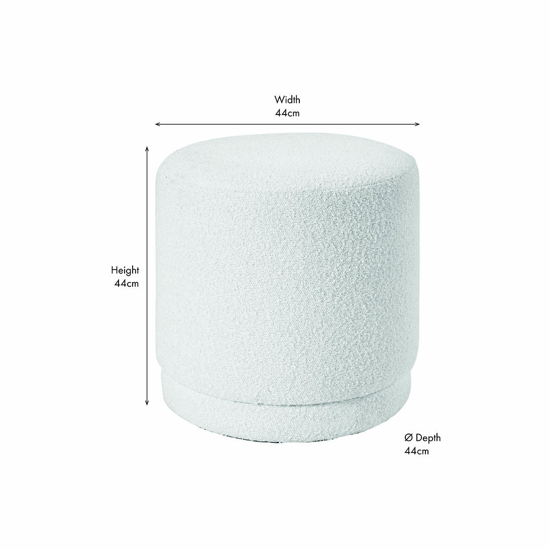 Sassari Fabric Cylinder Pouffe