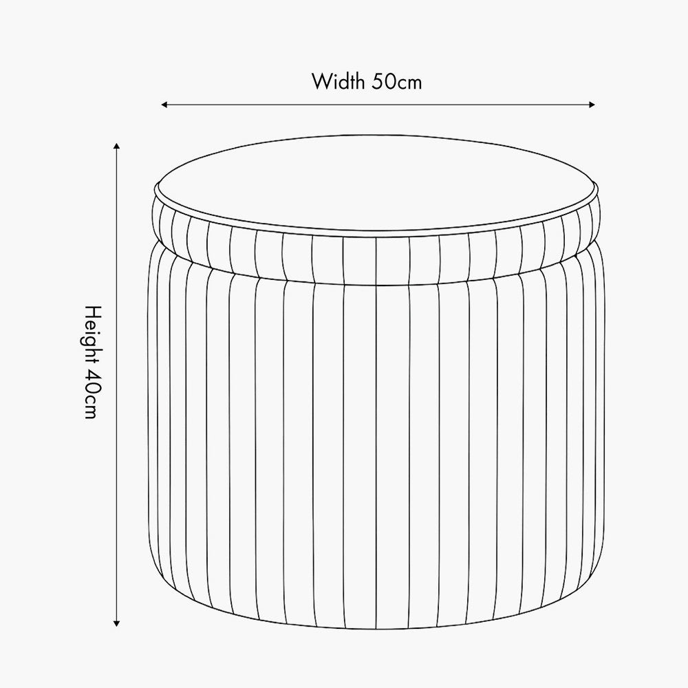 Alessandro Round Storage Pouffe