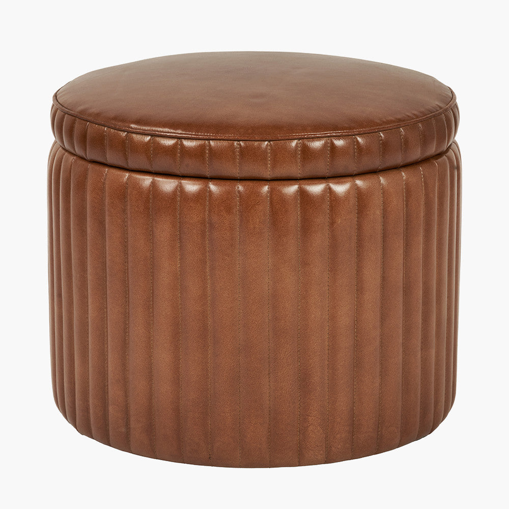 Alessandro Round Storage Pouffe