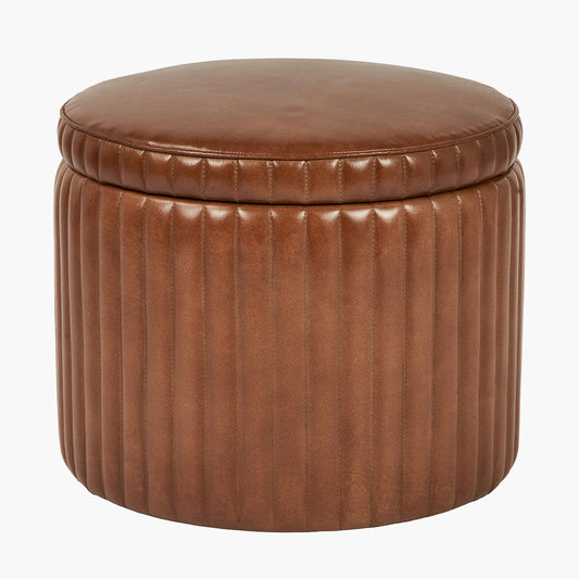 Alessandro Round Storage Pouffe