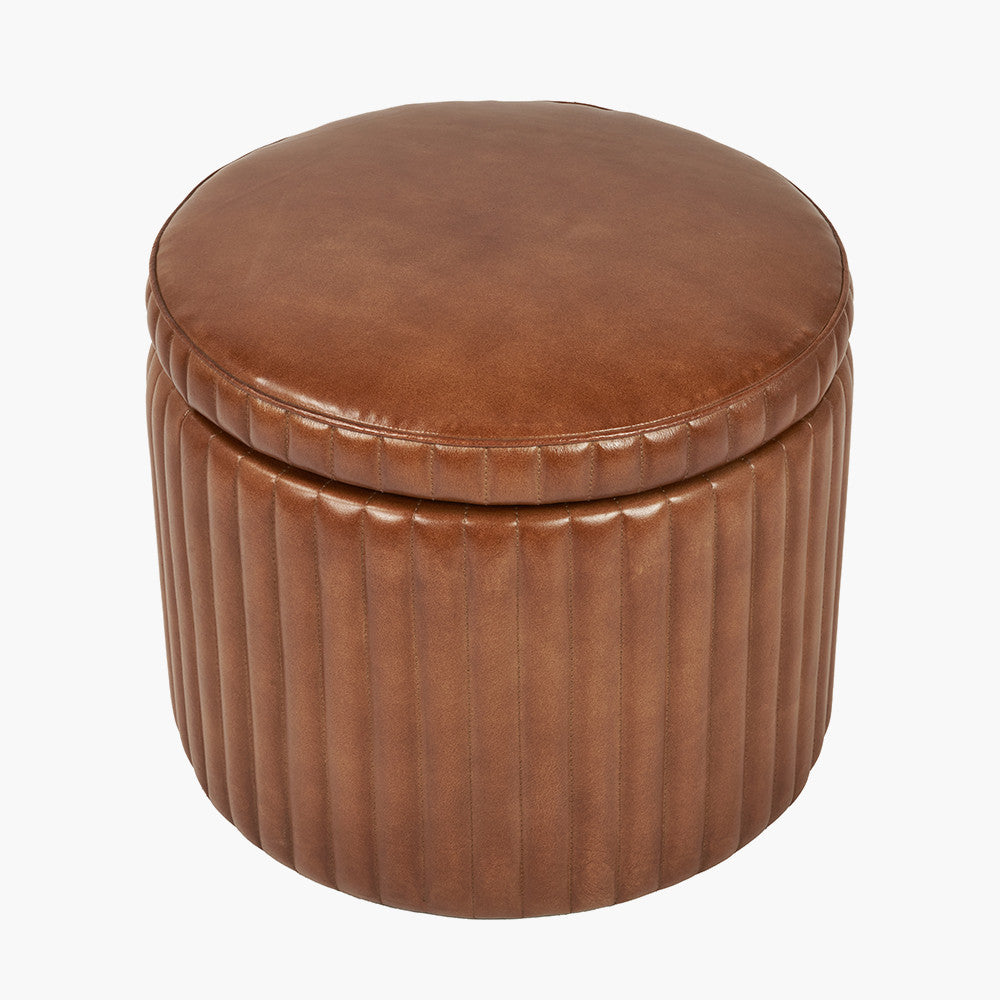Alessandro Round Storage Pouffe