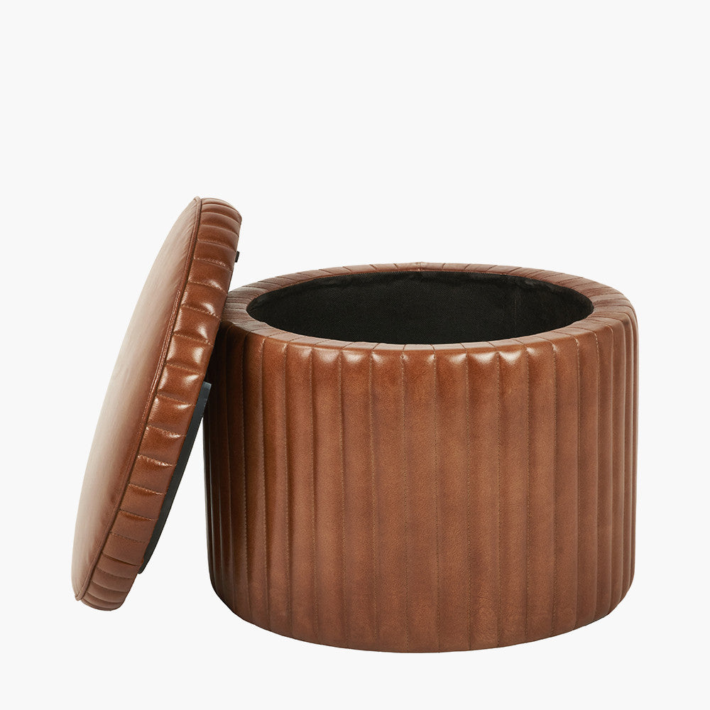 Alessandro Round Storage Pouffe