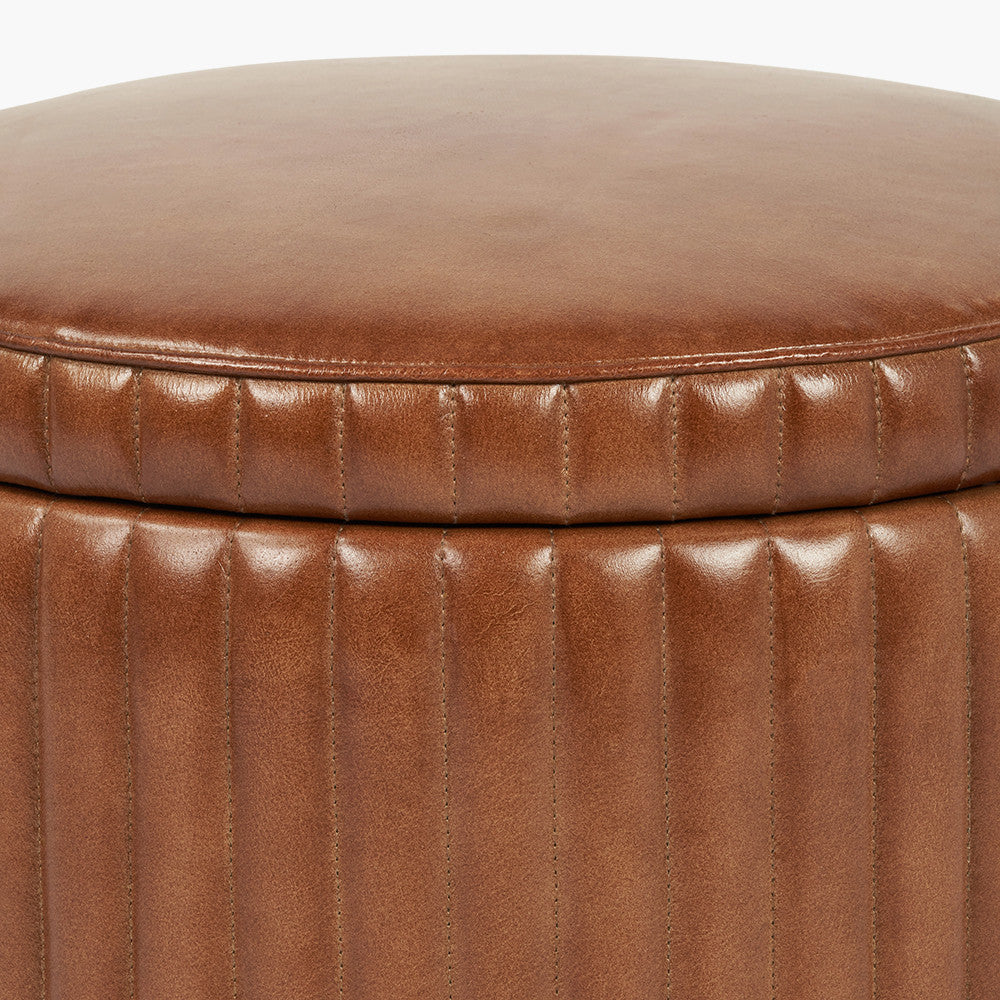 Alessandro Round Storage Pouffe
