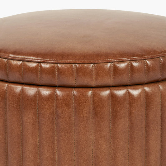 Alessandro Round Storage Pouffe