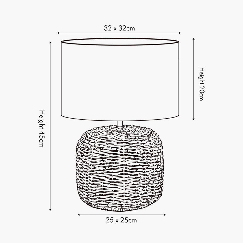 Acer Natural Woven Table Lamp