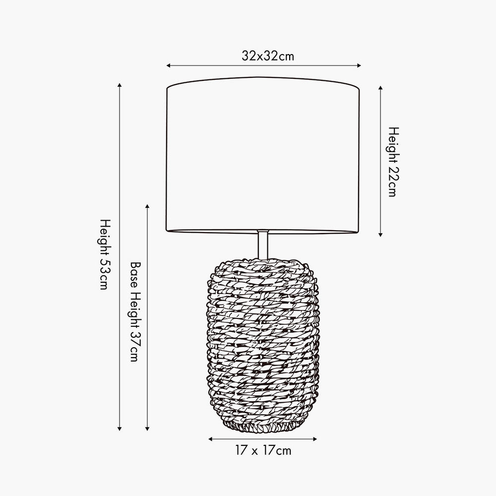 Acer Natural Woven Table Lamp