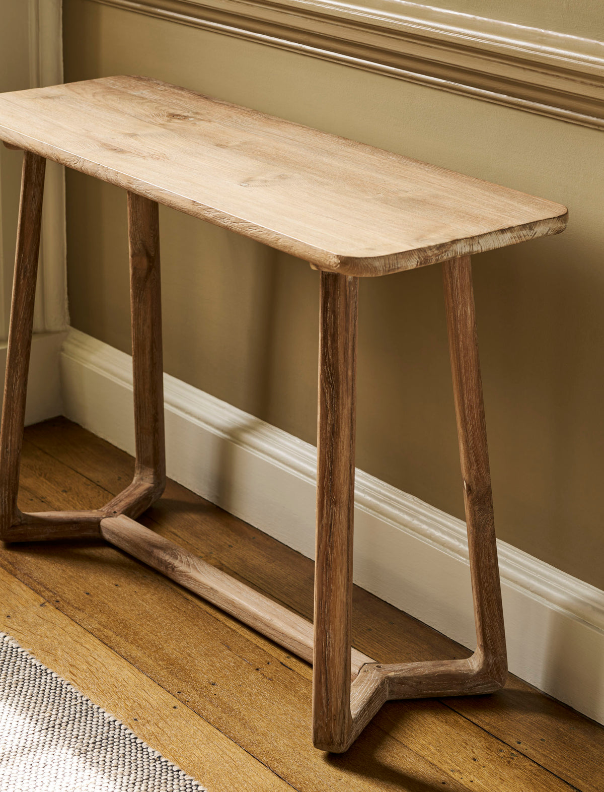 Knightwood Console Table - Reclaimed Teak, Natural Grey