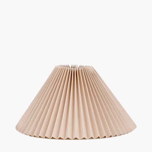 Natural Linen Hard Pleat Tapered Lampshade