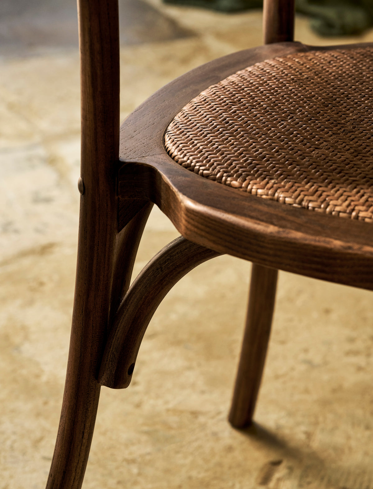 Fyfield Stacking Dining Chair - Elm Wood, Dark Natural, Set of 2