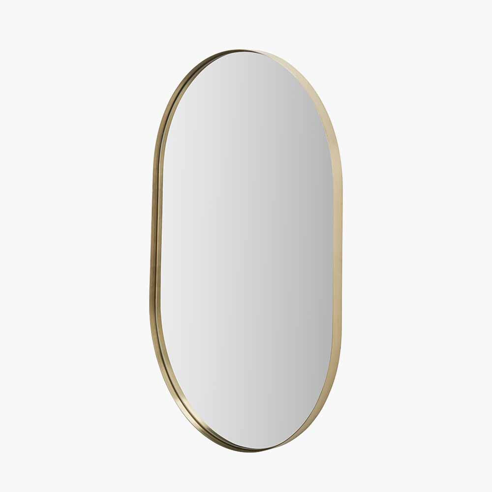 Metal Slim Frame Oval Wall Mirror