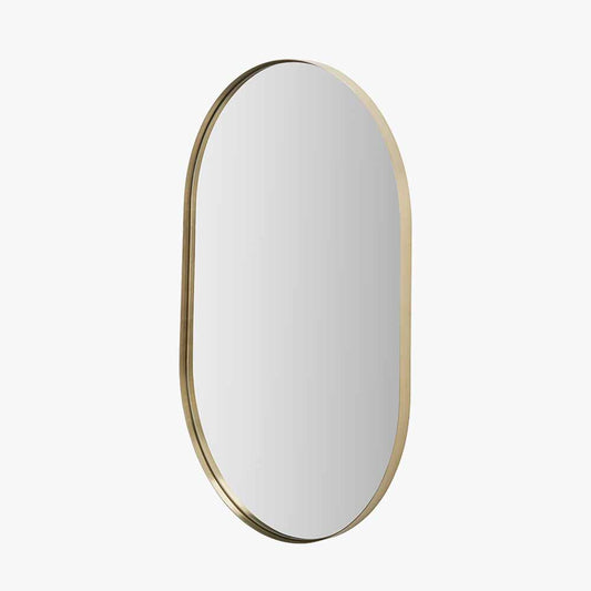 Metal Slim Frame Oval Wall Mirror