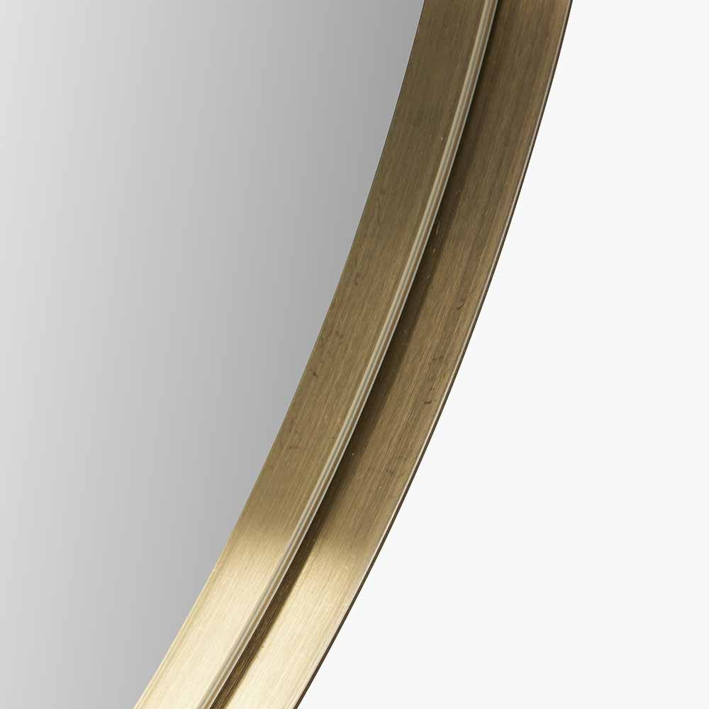 Metal Slim Frame Oval Wall Mirror