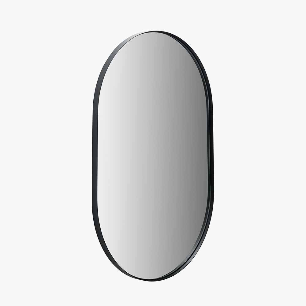Metal Slim Frame Oval Wall Mirror