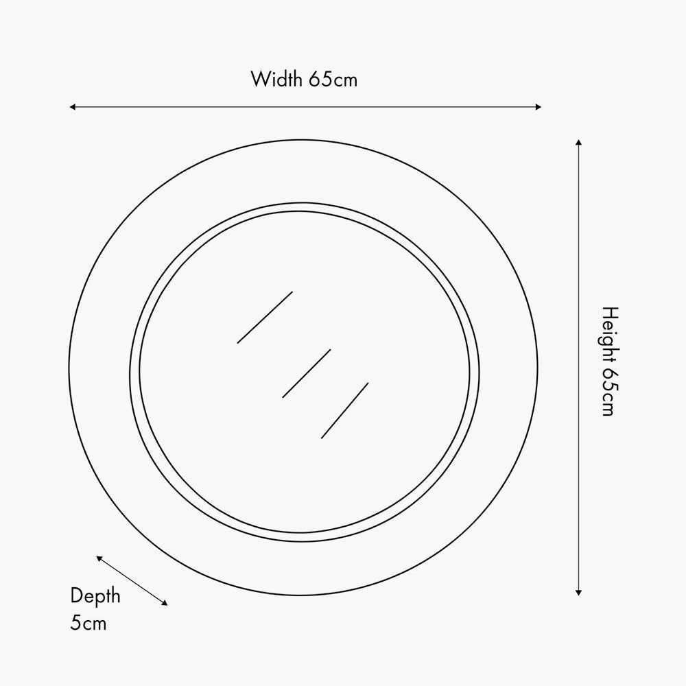 Newborough Burr Wood Effect Round Wall Mirror