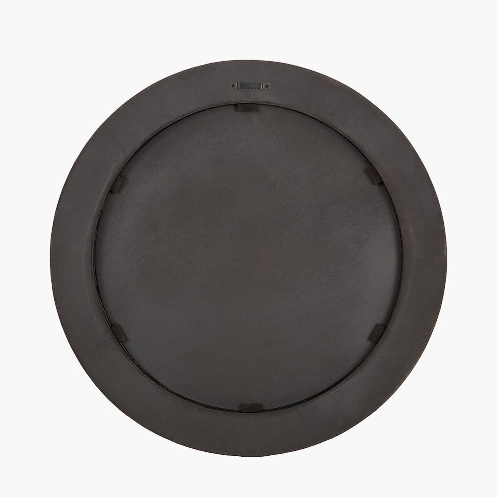 Newborough Burr Wood Effect Round Wall Mirror