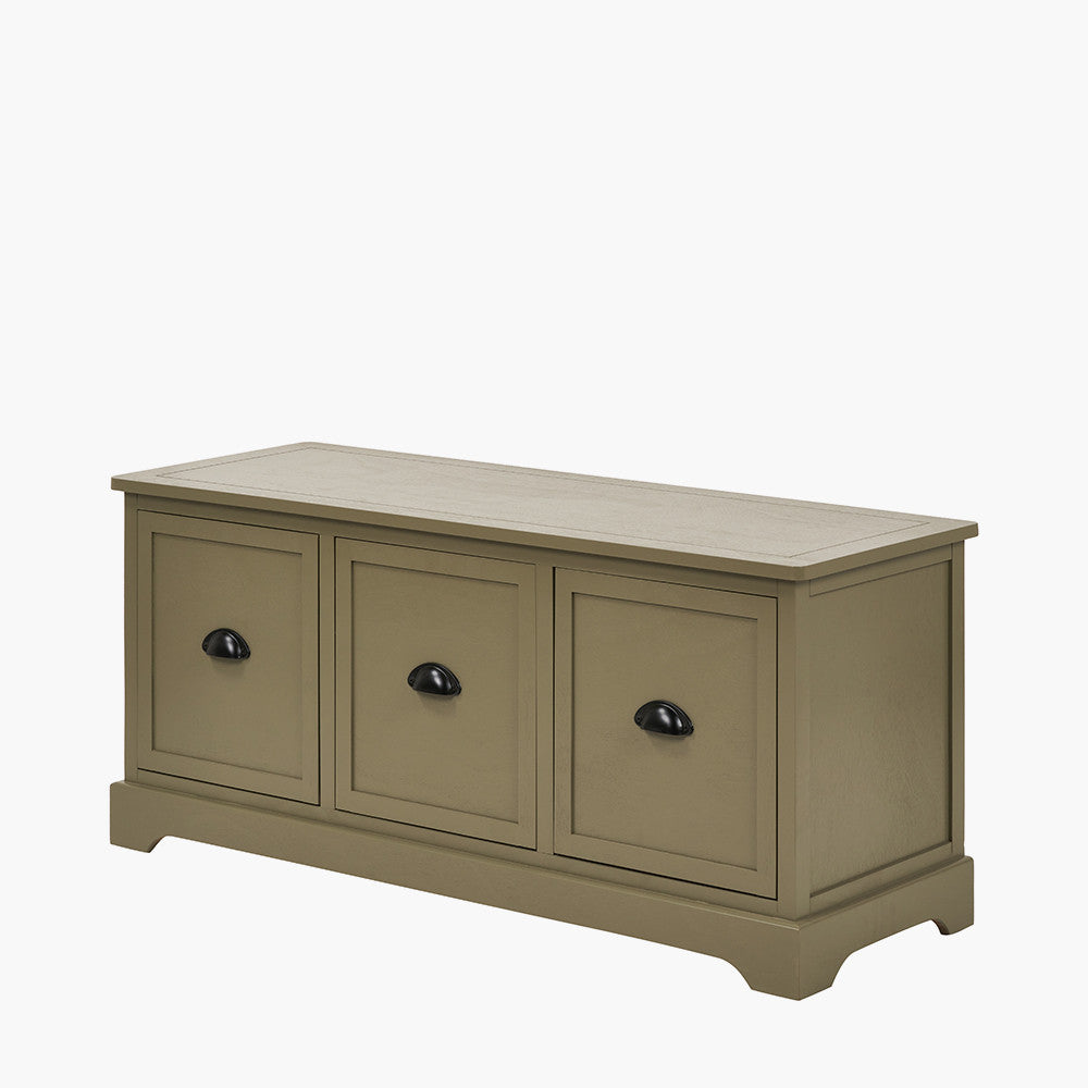 Croft Linen Pine Wood 3 Drawer Unit