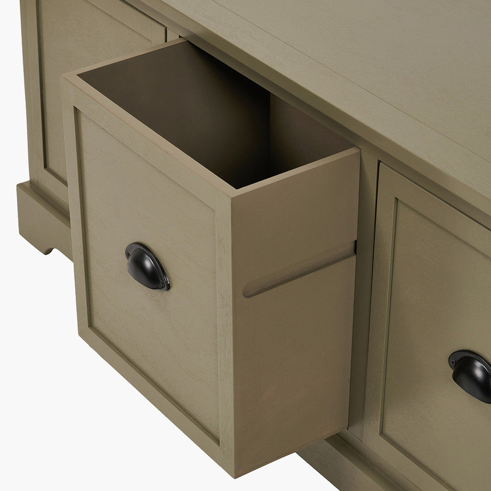 Croft Linen Pine Wood 3 Drawer Unit