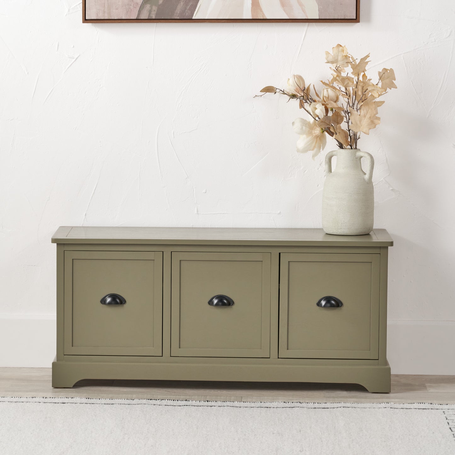 Croft Linen Pine Wood 3 Drawer Unit