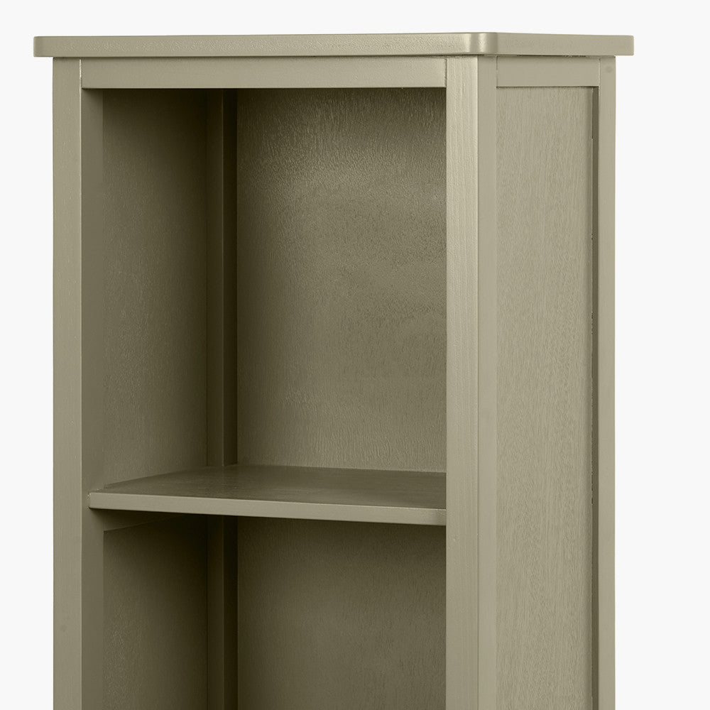 Pine Wood Slim 1 Door 3 Shelf Unit