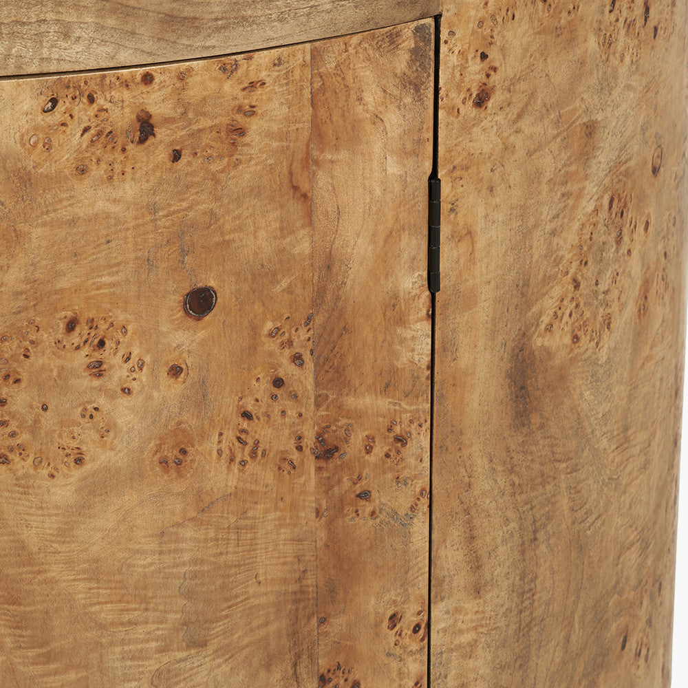 Burr Wood Effect 2 Door Cabinet