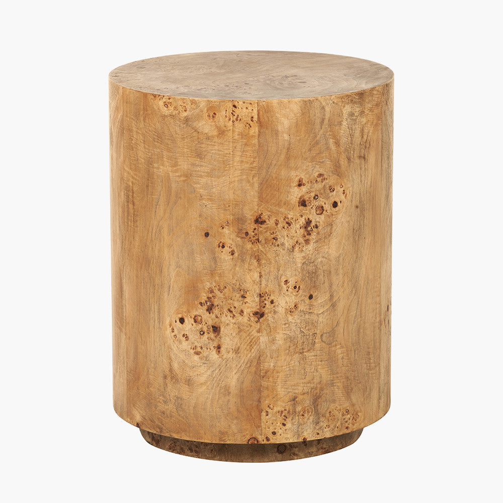Burr Wood Effect Side Table