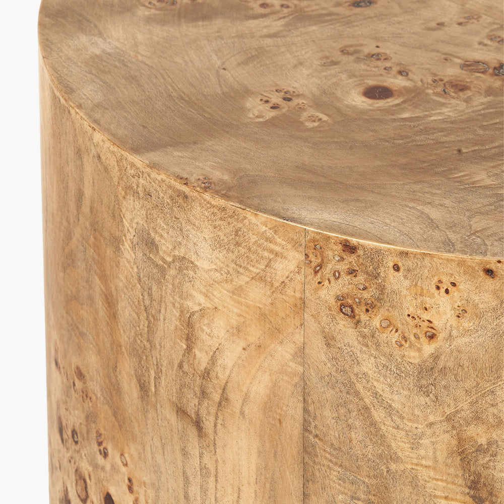 Burr Wood Effect Side Table