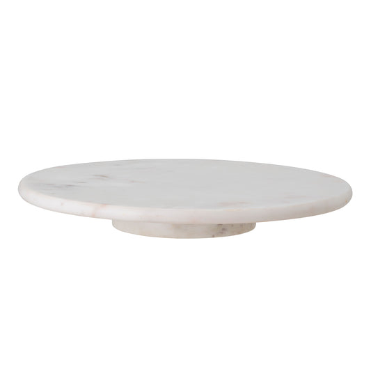 Ellin Turntable, White, Marble