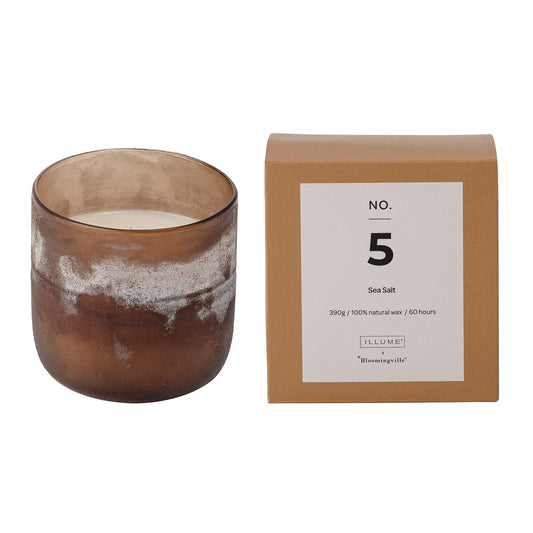 NO.5-Sea Salt Scent Candle, Brown, Wax