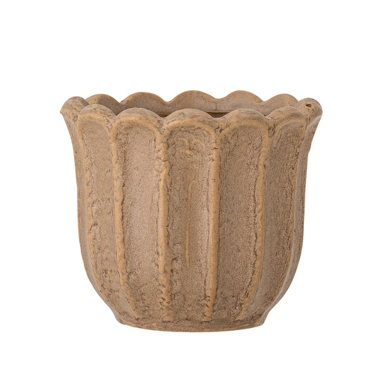 Chaca Flowerpot, Brown, Stoneware