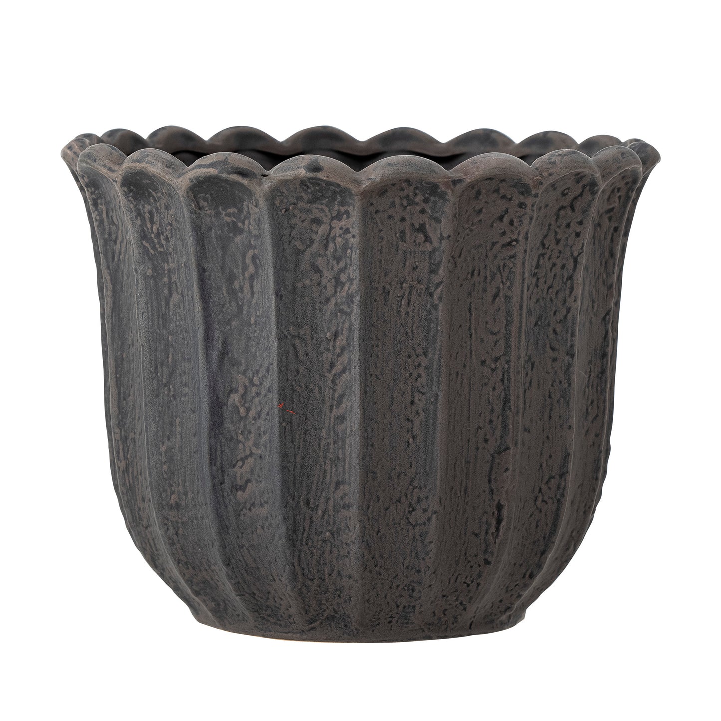 Chaca Flowerpot, Dark Brown, Stoneware