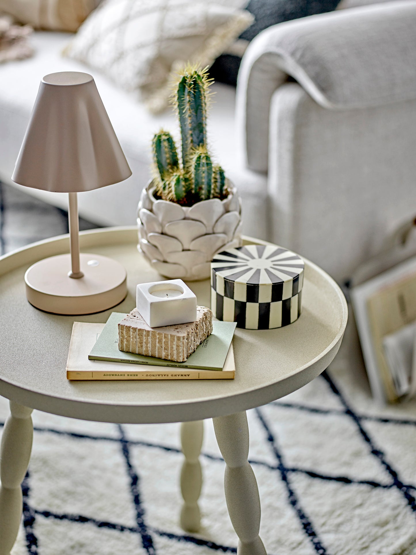 Soffy Side Table, Nature, Aluminum