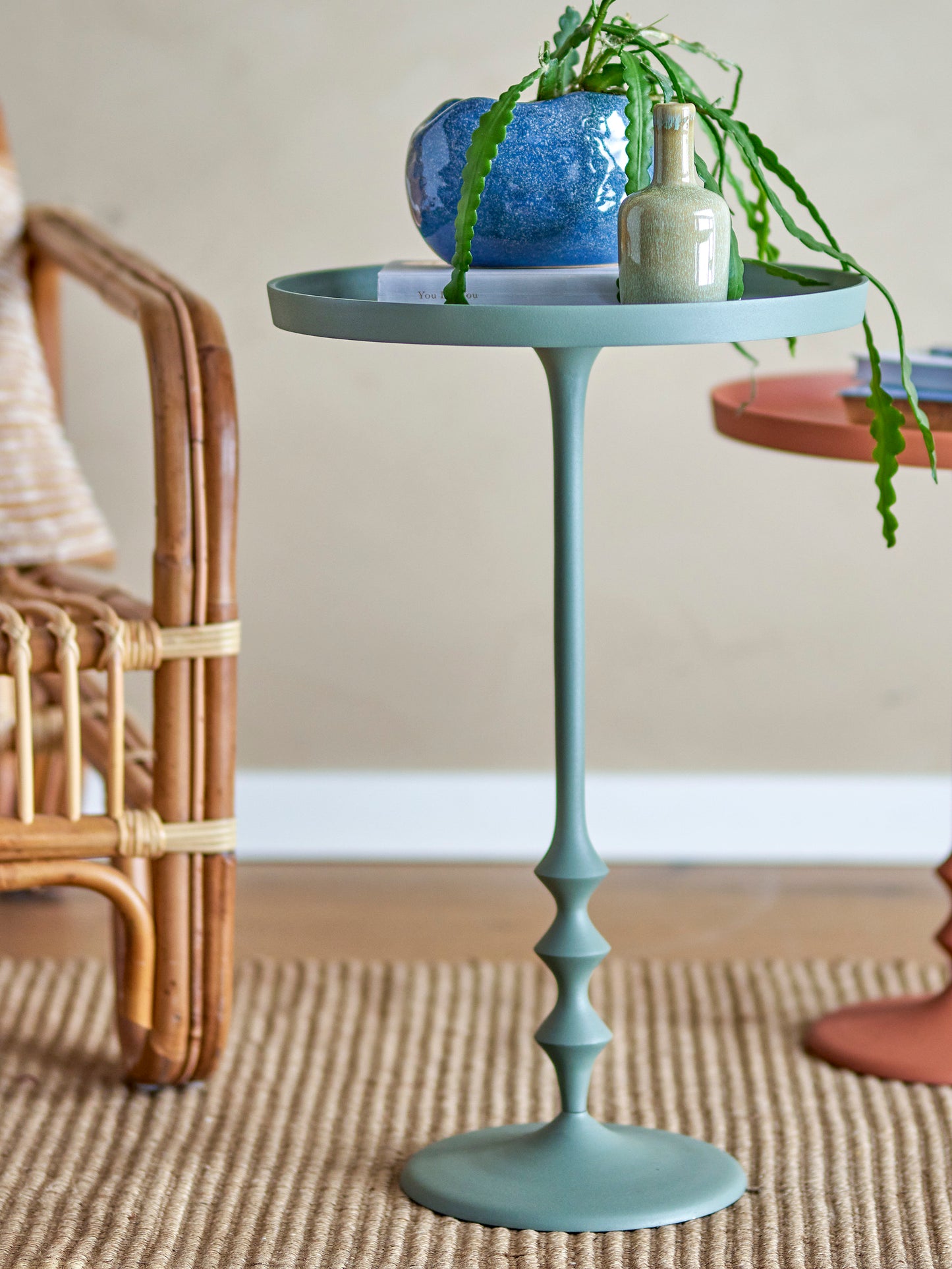 Anjou Side Table, Green, Aluminum