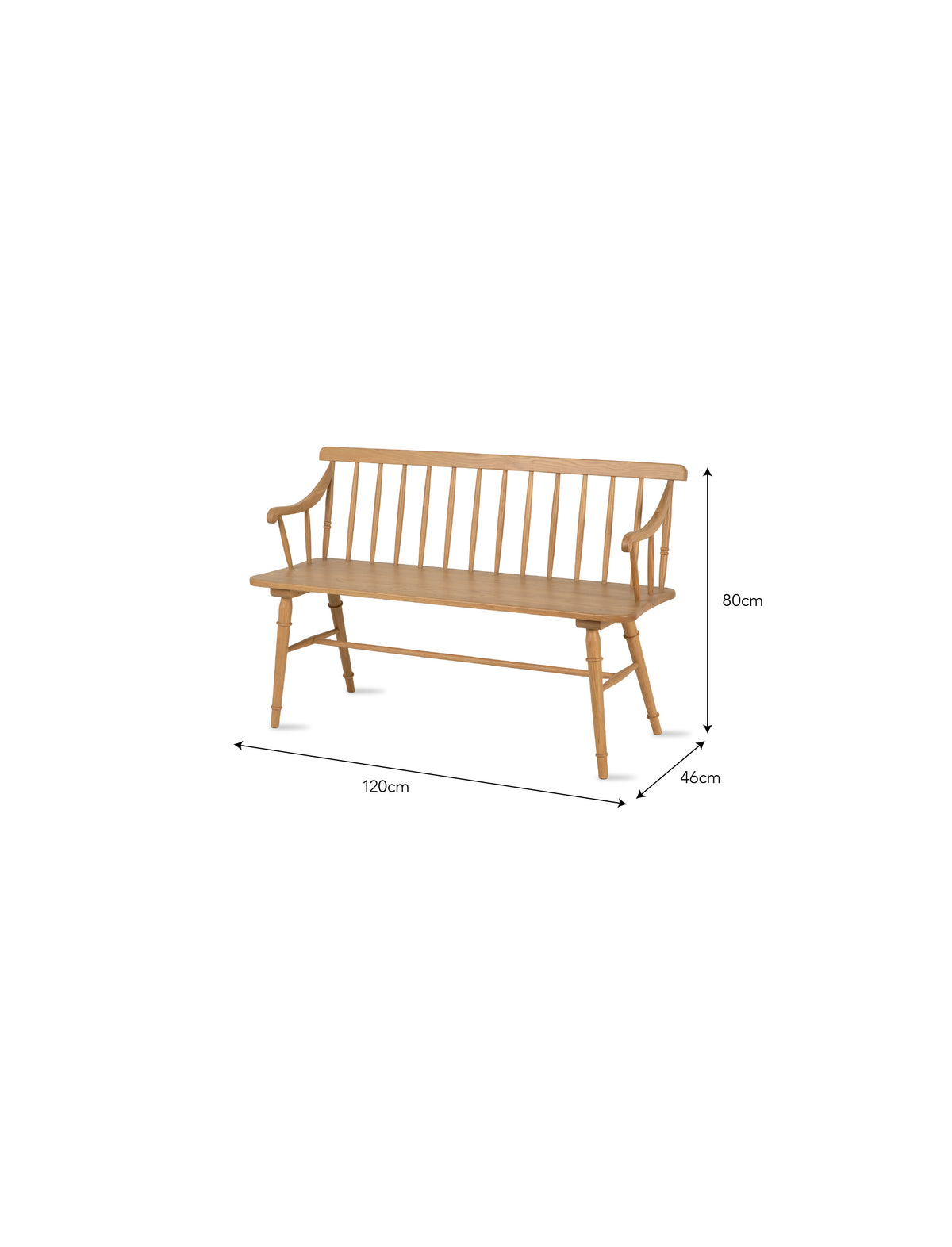 Oakwoth Bench - Oak Wood, Natural