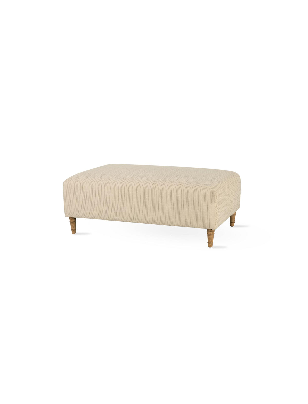 Wraysbury Ottoman - Ash Wood, Natural Stripe, Large