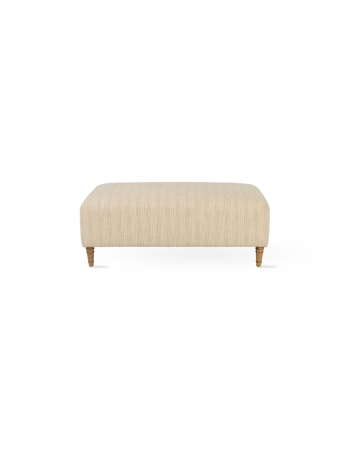 Wraysbury Ottoman - Ash Wood, Natural Stripe, Large