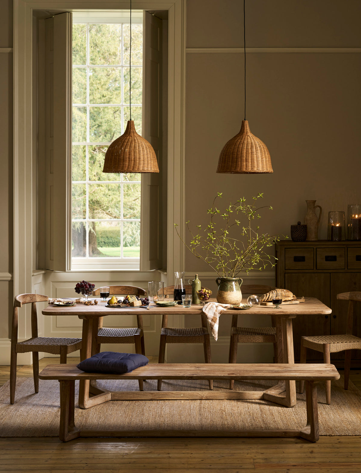 Knightwood Dining Table - Reclaimed Teak, Natural Grey