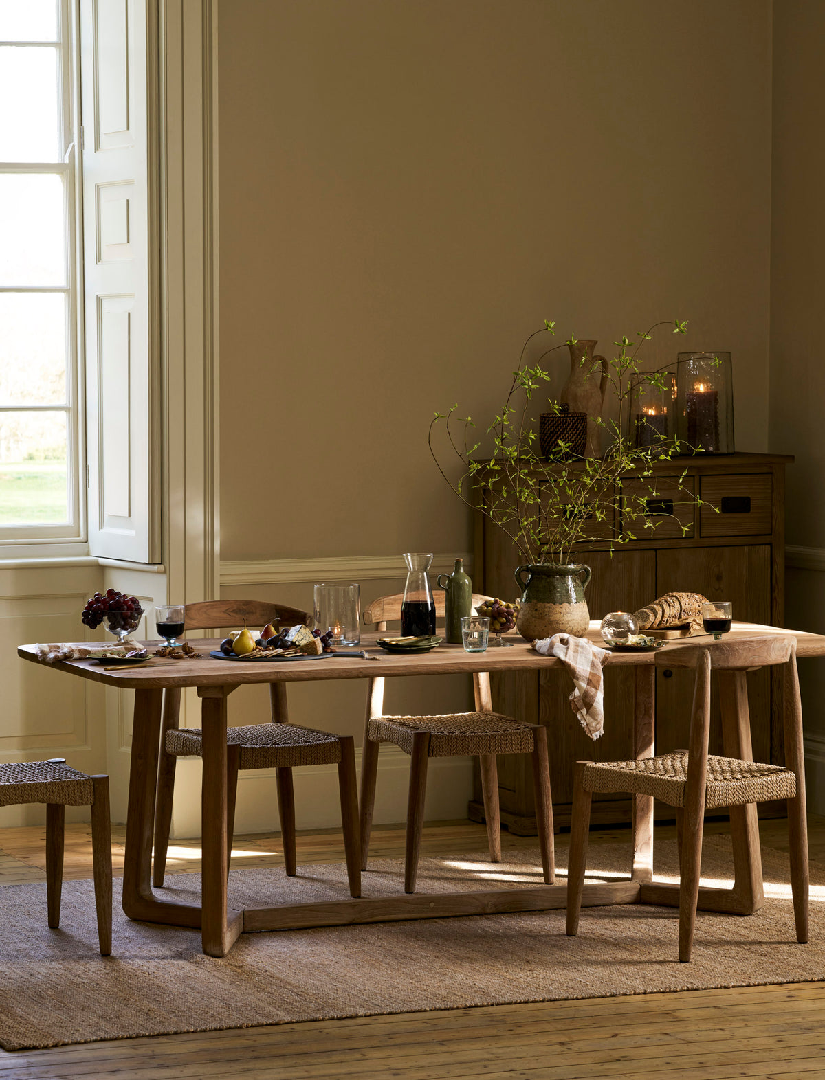 Knightwood Dining Table - Reclaimed Teak, Natural Grey