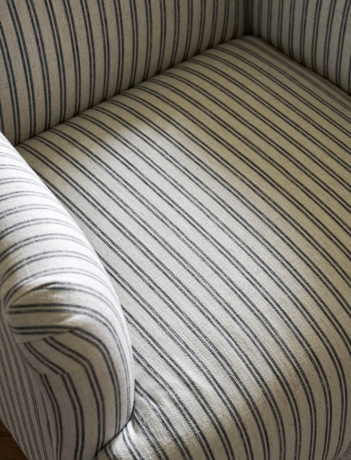 Aldwyn Armchair - Ash Wood, Carbon Stripe