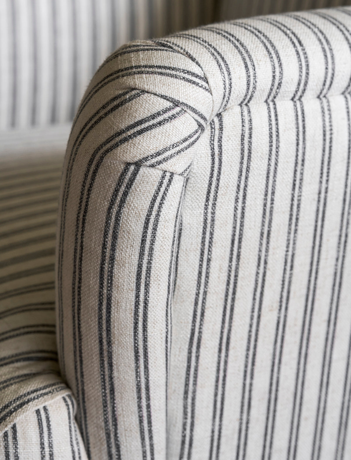 Aldwyn Armchair - Ash Wood, Carbon Stripe