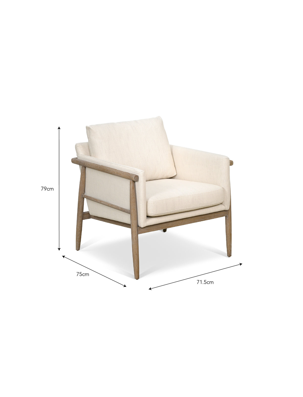 Kennington Armchair - Ash Wood, Natural