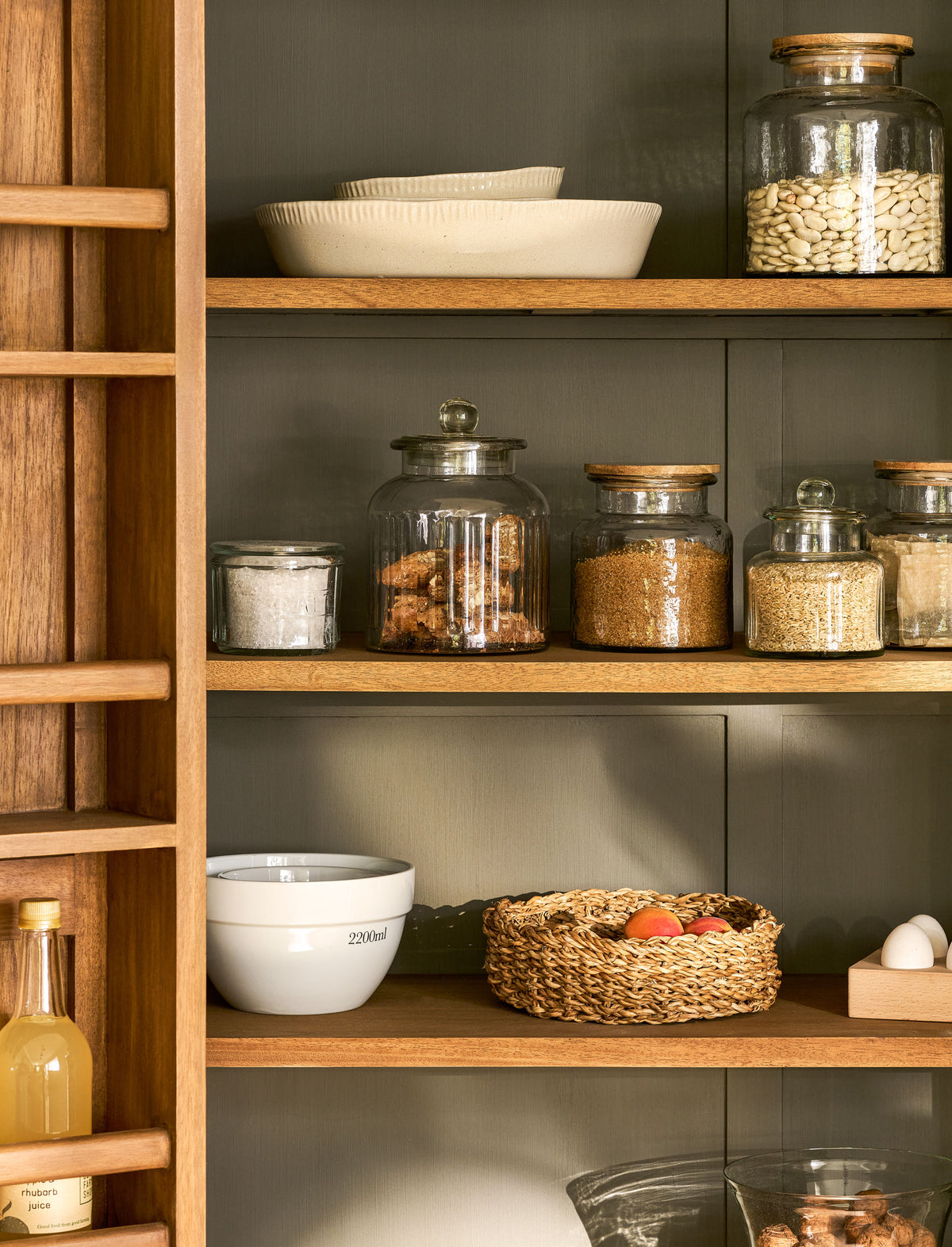 Walcote Pantry Cupboard- Bayur Wood, Natural