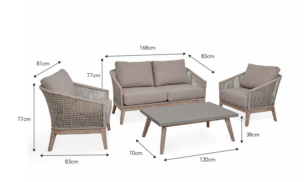 Lyton 2 Seater Sofa Set by Garden Trading